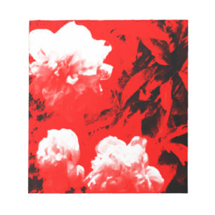 Stratford-upon-Avon White Flowers In The Red jGibn Notepad