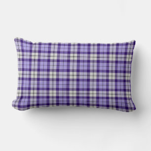 Strathclyde  District Tartan Purple Plaid Lumbar Pillow