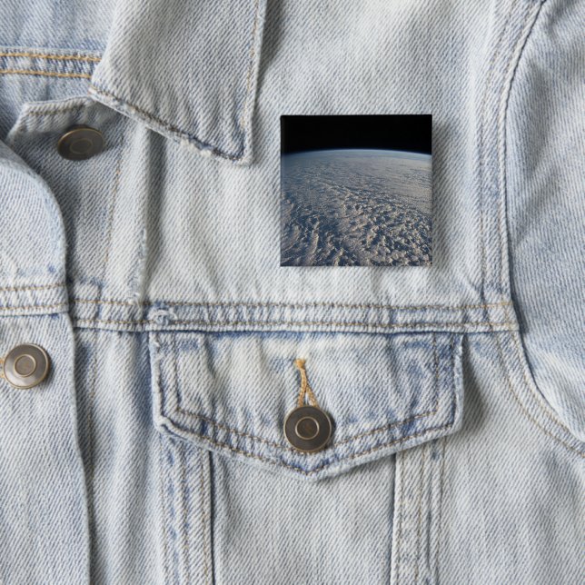 Stratocumulus Clouds Above The Pacific Ocean. 2 Inch Square Button (In Situ)