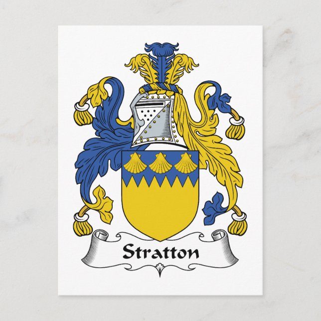 Stratton Family Crest Postcard (Front)