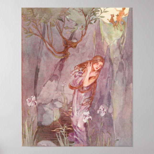 Stratton's Echo & Narcissus Vintage Illustration Poster (Front)