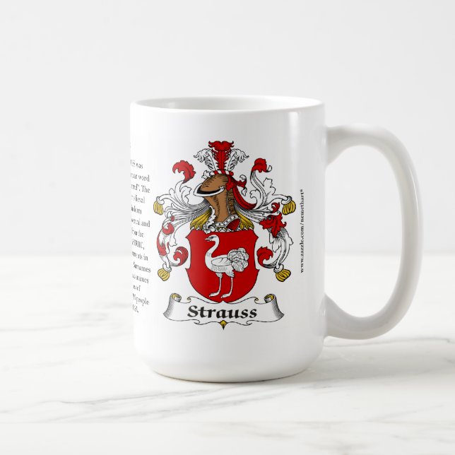 Strauss Family Coat of Arms Coffee Mug (Right)