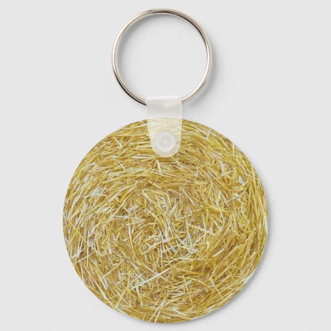 Straw Background Keychain (Front)
