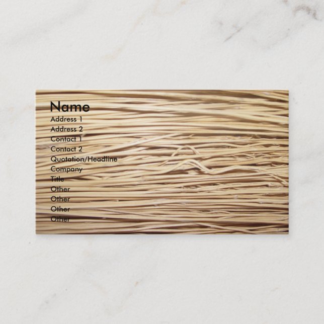 Straw business card (Front)