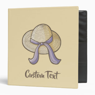 Straw Hat Beige Binder