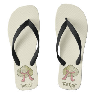 Straw Hat Yellow Flip Flops