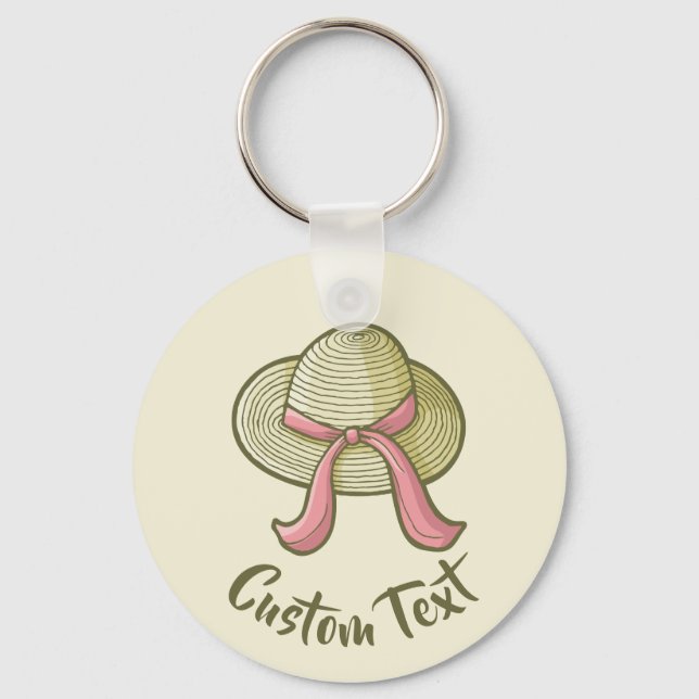 Straw Hat Yellow Keychain (Front)