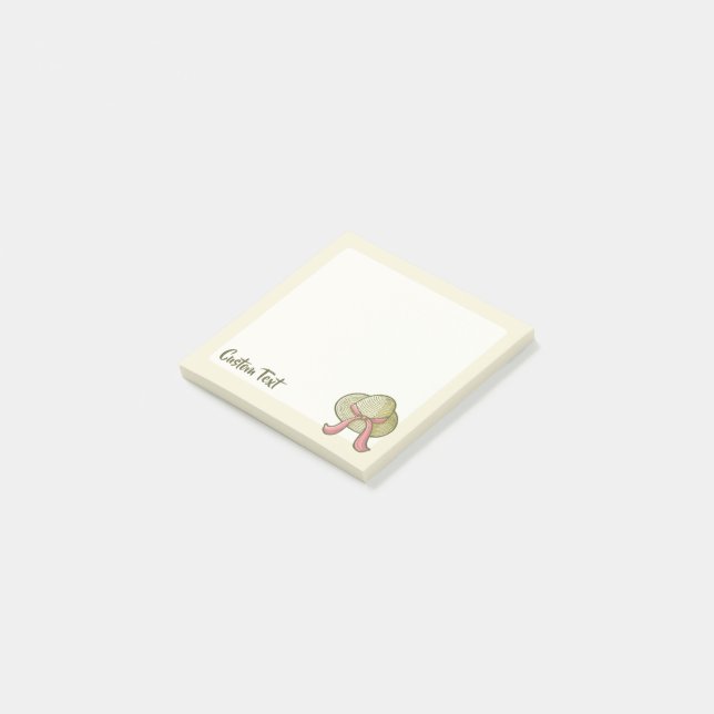 Straw Hat Yellow Post-it Notes (Angled)