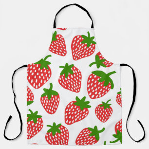 Strawberrie seamless pattern. Vintage illustration Apron