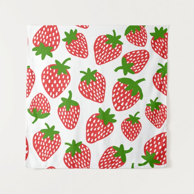 Strawberrie seamless pattern. Vintage illustration Tapestry (Front)