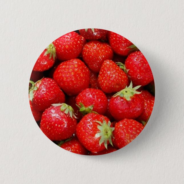Strawberries 2 Inch Round Button (Front)