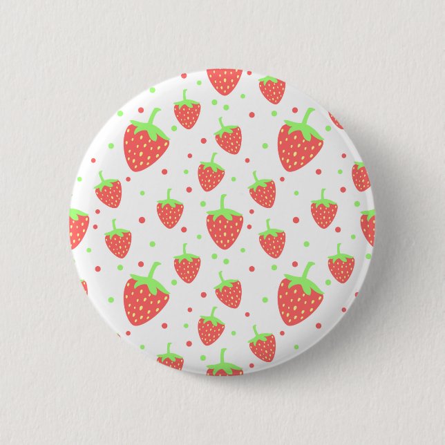 Strawberries 2 Inch Round Button (Front)