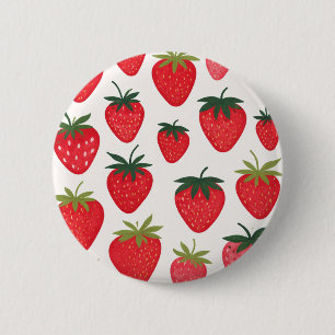 Strawberries 2 Inch Round Button