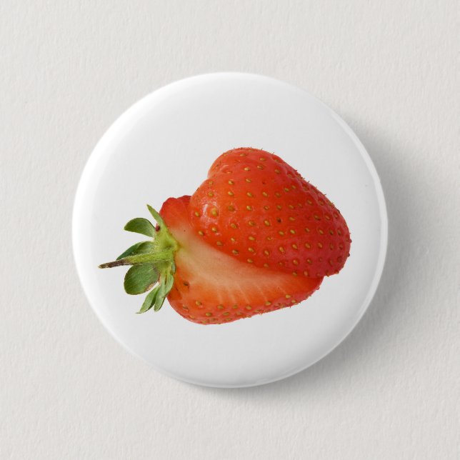 Strawberries 2 Inch Round Button (Front)