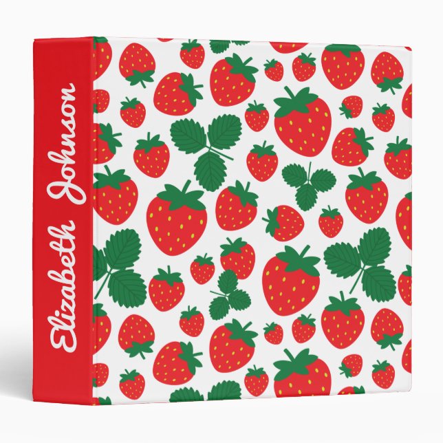 Strawberries 3 Ring Binder (Front/Spine)