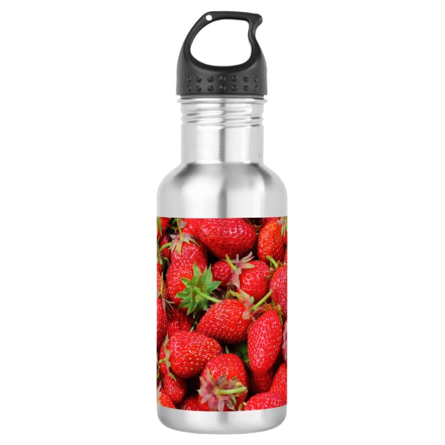 Strawberries 532 Ml Water Bottle (Front)