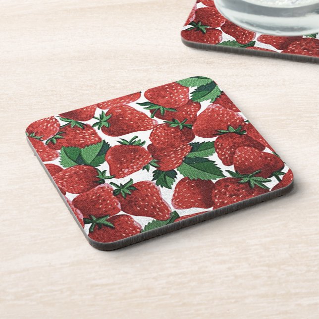 Strawberries and Cream Coaster (Left Side)