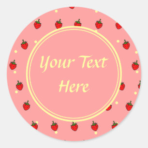 Strawberries and Cream Customizable Sticker