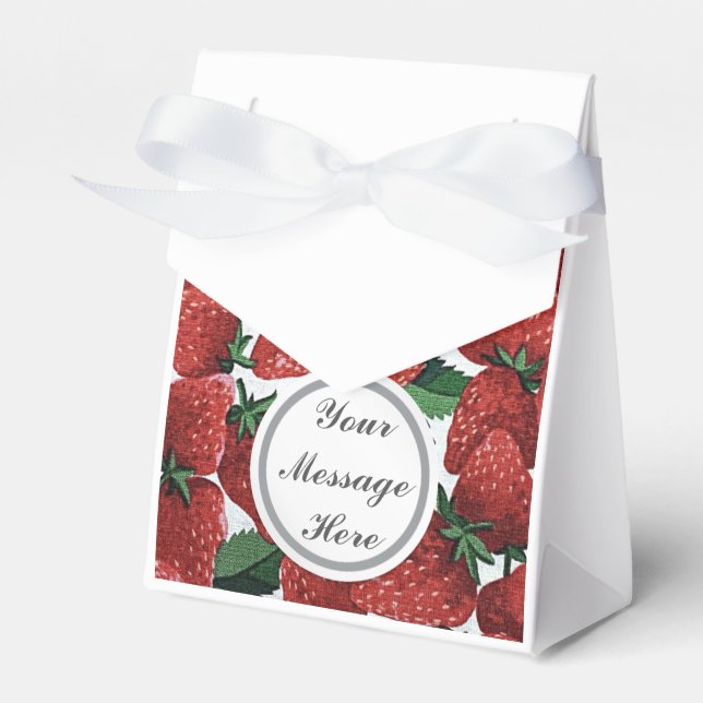Strawberries and Cream Favor Box (Front Side)