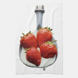 Strawberries and Cream Kitchen Towel