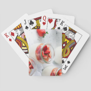 strawberries and cream playing cards