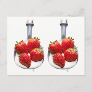 Strawberries and Cream. Postcard