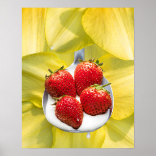 Strawberries and Cream Poster