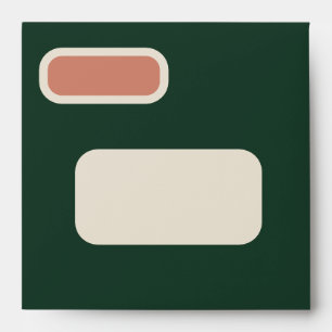 Strawberries and Everglade Green Sqaure Envelope