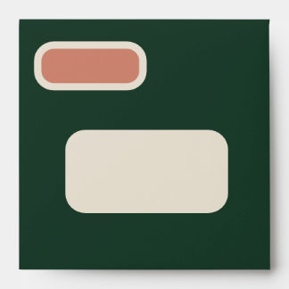 Strawberries and Everglade Green Sqaure Envelope