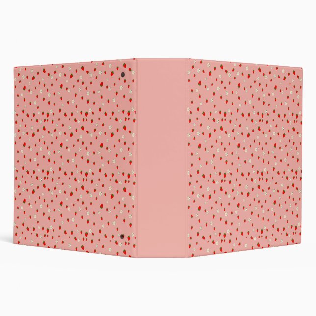 Strawberries and Flowers Pattern Binder (Background)