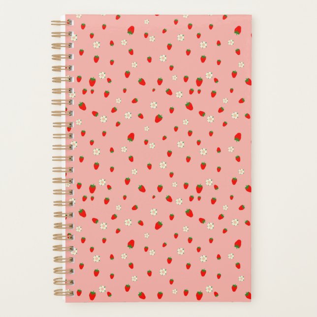  Strawberries and Flowers Pattern Planner (Front)