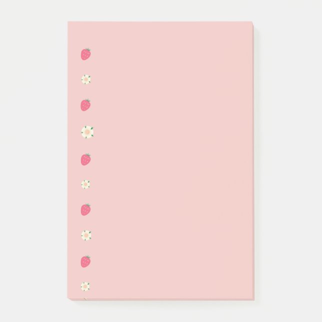 Strawberries and Flowers Post-it Notes (Front)