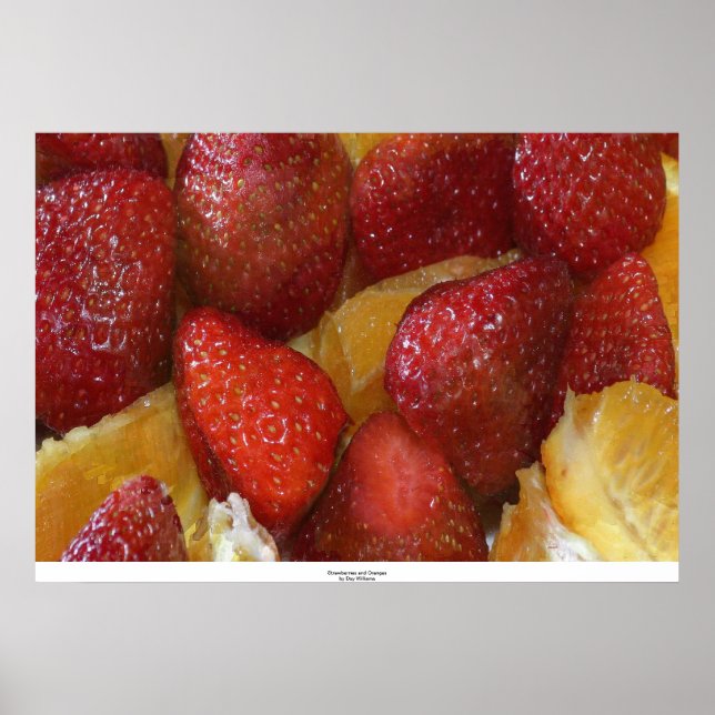 Strawberries and Oranges Poster (Front)