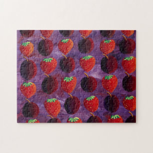 Strawberries and Plums Painting Jigsaw Puzzle