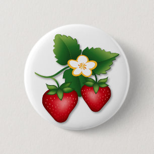 Strawberries are the Berry Best 2 Inch Round Button