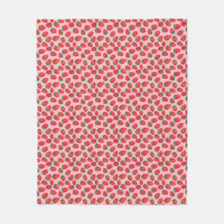 Strawberries Are The Smiles Of Summer Fleece Blanket