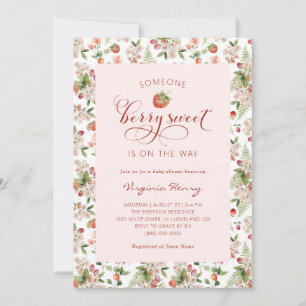 Strawberries Baby Shower Invitation