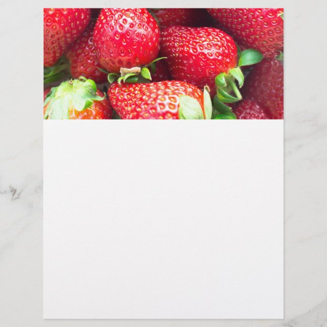 Strawberries background flyer (Front)