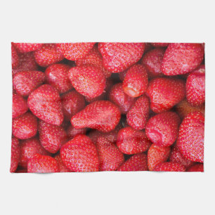 Strawberries background kitchen towel