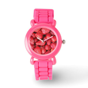 Strawberries background watch