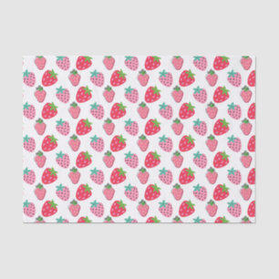 Strawberries Berry Pattern - Pink   Red Tissue Paper