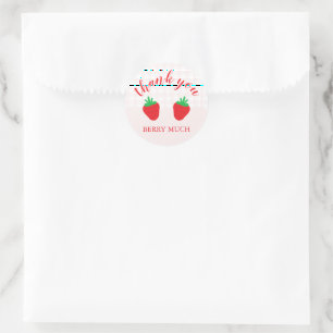 Strawberries Berry Sweet Baby Shower Classic Round Sticker