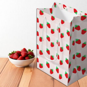 Strawberries Berry Sweet Baby Shower Medium Gift Bag