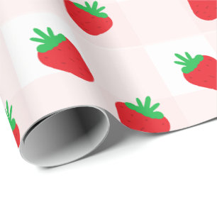 Strawberries Berry Sweet Baby Shower Wrapping Paper
