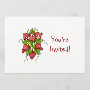 Strawberries Birthday Party Invitation