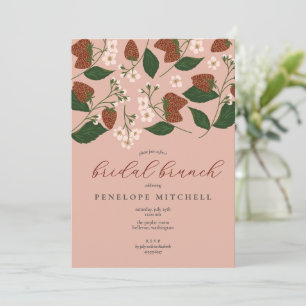 Strawberries Bridal Brunch Shower  Invitation