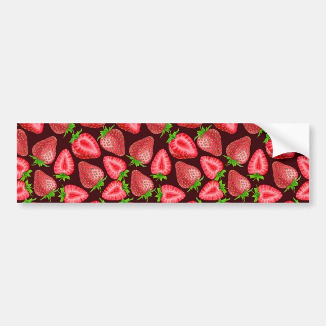 Strawberries Bumper Sticker (Front)