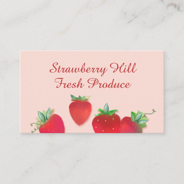 Strawberries Business Card (Front)