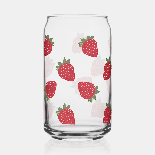 Strawberries Can Glass (Front)