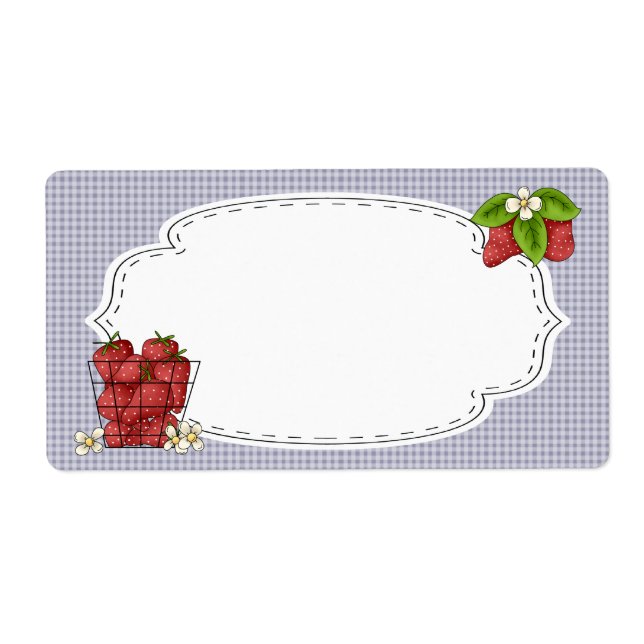 Strawberries Canning Label (Devant)